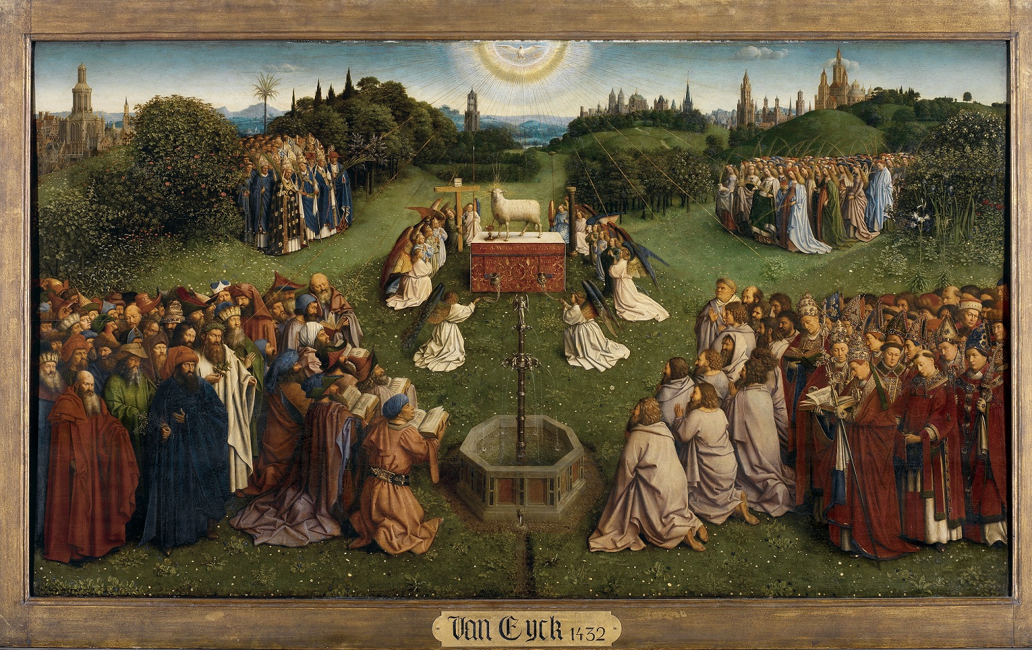L’Adoration de l’Agneau Mystique (Retable de Gand) – Gand ©www.lukasweb.be - Art in Flanders vzw