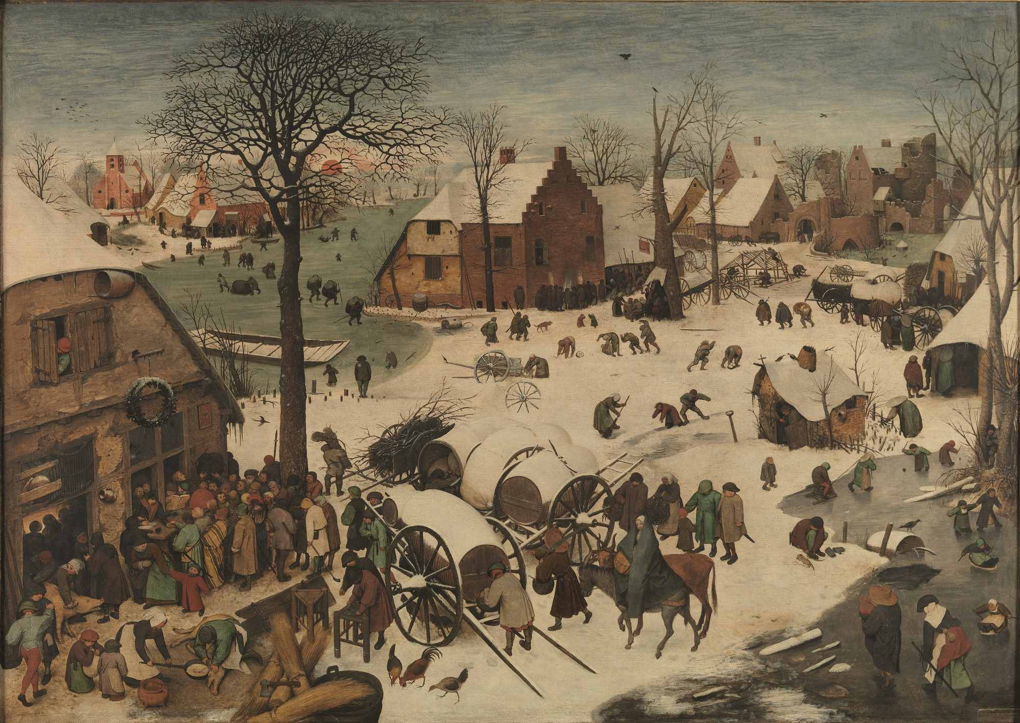 Pieter I Bruegel – Le Dénombrement à Bethléem ©Royal Museums of Fine Arts Belgium, Brussels photo J. Geleyns - Ro scan
