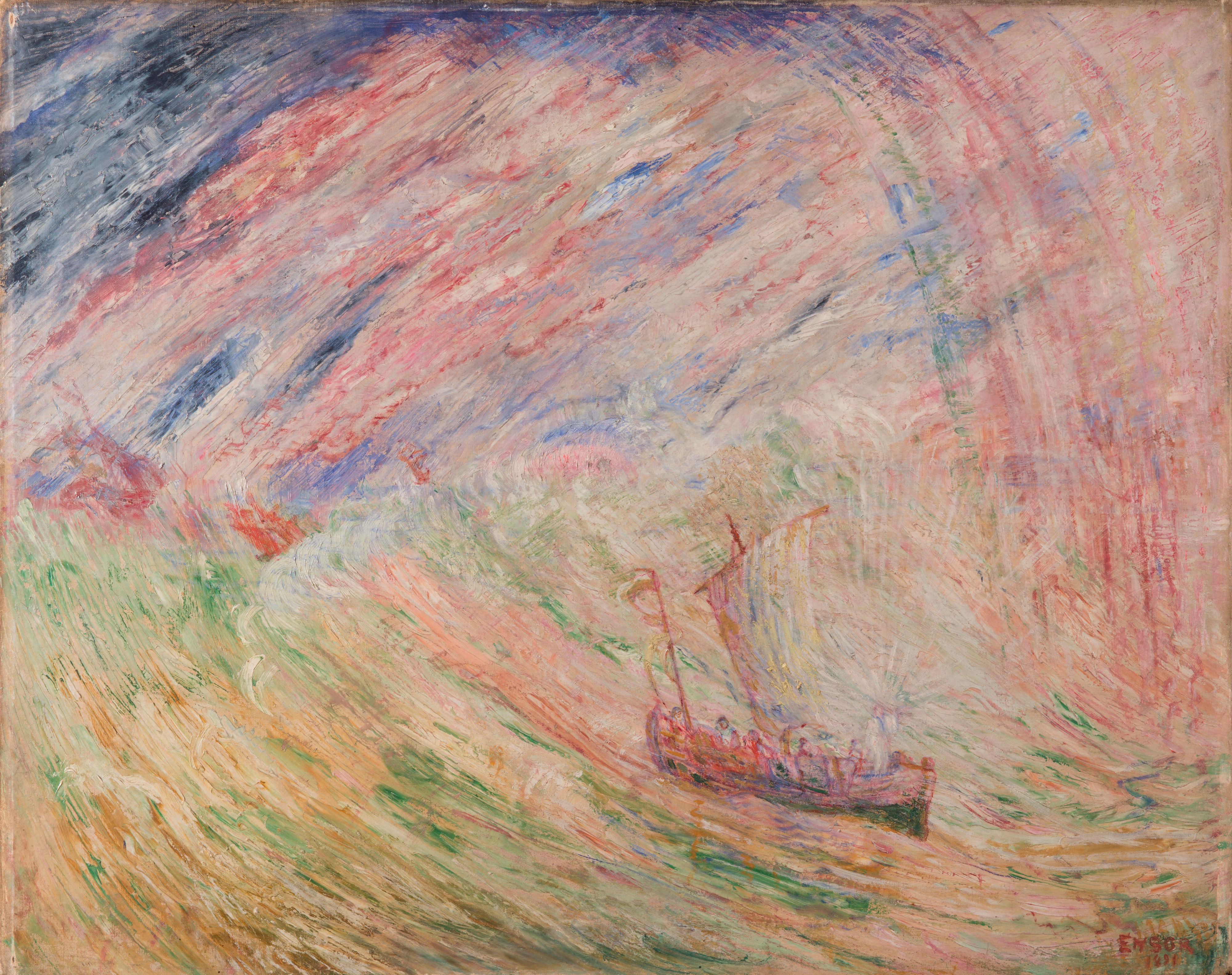 James Ensor, Christus bedaart de storm, 1891. Collectie Mu.ZEE © Collectie Mu.ZEE