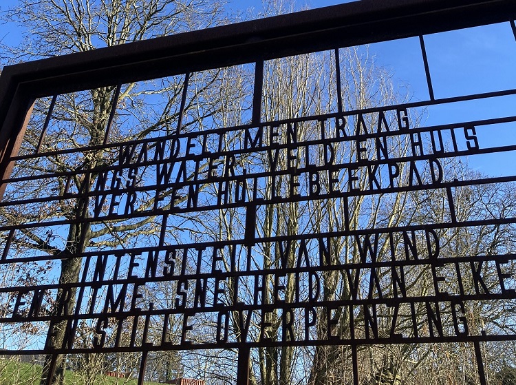 Poesia di strada sul sentiero Hollebeek